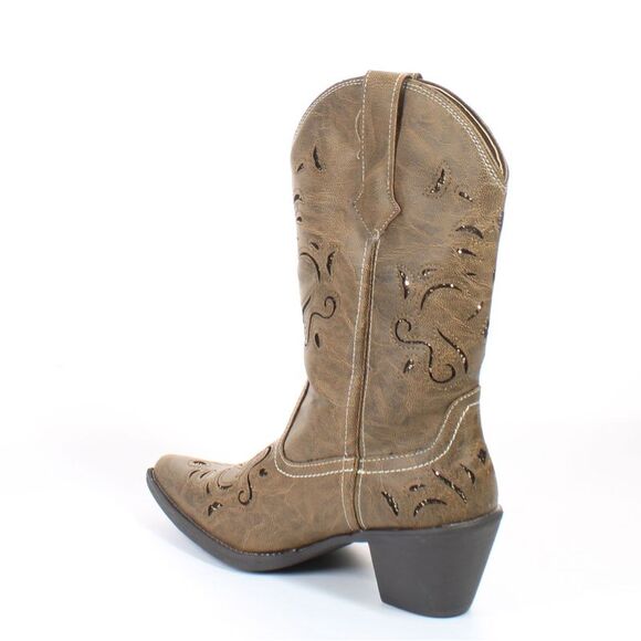 Roper Womens Brown Cowboy, Western Boots Size 6.5 Medium (B, M) - Picture 3 of 4